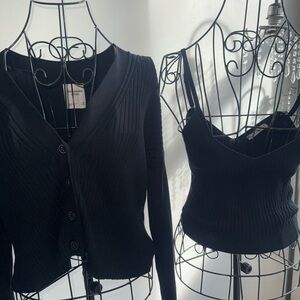 Abercrombie & Fitch Black Ribbed Knitwear